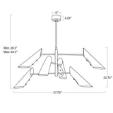 Vest Chandelier, Natural Brass/Black-Lighting-High Fashion Home