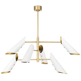 Vest Chandelier, Natural Brass/White-Lighting-High Fashion Home