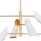 Vest Chandelier, Natural Brass/White-Lighting-High Fashion Home