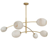 Artemis Chandelier, Natural Brass/Alabaster-Lighting-High Fashion Home