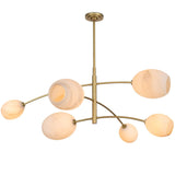 Artemis Chandelier, Natural Brass/Alabaster-Lighting-High Fashion Home