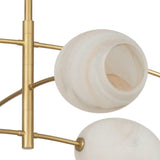 Artemis Chandelier, Natural Brass/Alabaster-Lighting-High Fashion Home