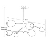 Artemis Chandelier, Natural Brass/Alabaster-Lighting-High Fashion Home