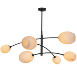 Artemis Chandelier, Oil Rubbed Bronze/Alabaster-Lighting-High Fashion Home
