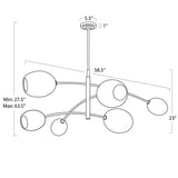 Artemis Chandelier, Oil Rubbed Bronze/Alabaster-Lighting-High Fashion Home