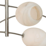 Artemis Chandelier, Polished Nickel/Alabaster-Lighting-High Fashion Home
