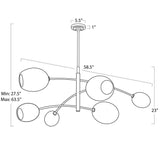 Artemis Chandelier, Polished Nickel/Champagne-Lighting-High Fashion Home