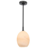 Artemis Single Pendant, Oil Rubbed Bronze/Alabaster-Lighting-High Fashion Home
