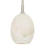 Artemis Single Pendant, Polished Nickel/Alabaster-Lighting-High Fashion Home