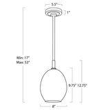 Artemis Single Pendant, Polished Nickel/Alabaster-Lighting-High Fashion Home