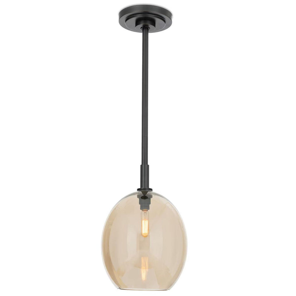 Artemis Single Pendant, Oil Rubbed Bronze/Champagne-Lighting-High Fashion Home
