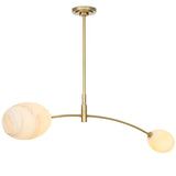 Artemis Double Pendant, Natural Brass/Alabaster-Lighting-High Fashion Home