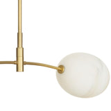 Artemis Double Pendant, Natural Brass/Alabaster-Lighting-High Fashion Home