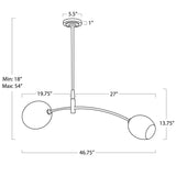 Artemis Double Pendant, Natural Brass/Alabaster-Lighting-High Fashion Home