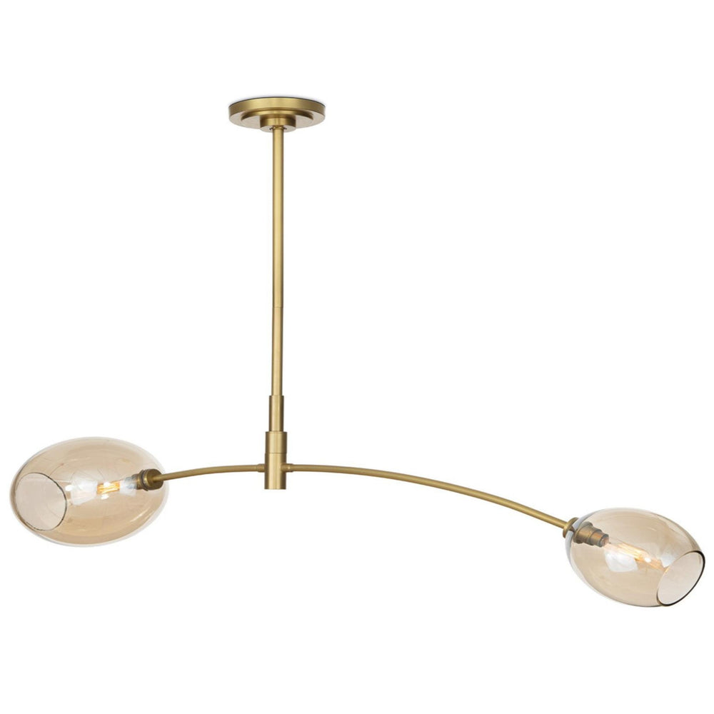 Artemis Double Pendant, Natural Brass/Champagne-Lighting-High Fashion Home