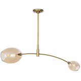 Artemis Double Pendant, Natural Brass/Champagne-Lighting-High Fashion Home