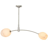 Artemis Double Pendant, Polished Nickel/Alabaster-Lighting-High Fashion Home
