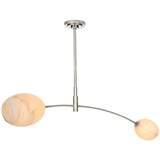 Artemis Double Pendant, Polished Nickel/Alabaster-Lighting-High Fashion Home