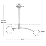 Artemis Double Pendant, Polished Nickel/Alabaster-Lighting-High Fashion Home