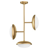 Bond 3 Light Pendant, Natural Brass-Lighting-High Fashion Home