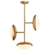 Bond 3 Light Pendant, Natural Brass-Lighting-High Fashion Home