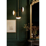 Bond 3 Light Pendant, Natural Brass-Lighting-High Fashion Home
