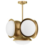 Bond 5 Light Pendant, Natural Brass-Lighting-High Fashion Home