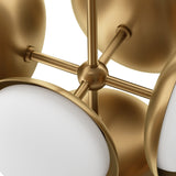 Bond 5 Light Pendant, Natural Brass-Lighting-High Fashion Home