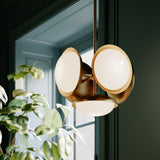 Bond 5 Light Pendant, Natural Brass-Lighting-High Fashion Home