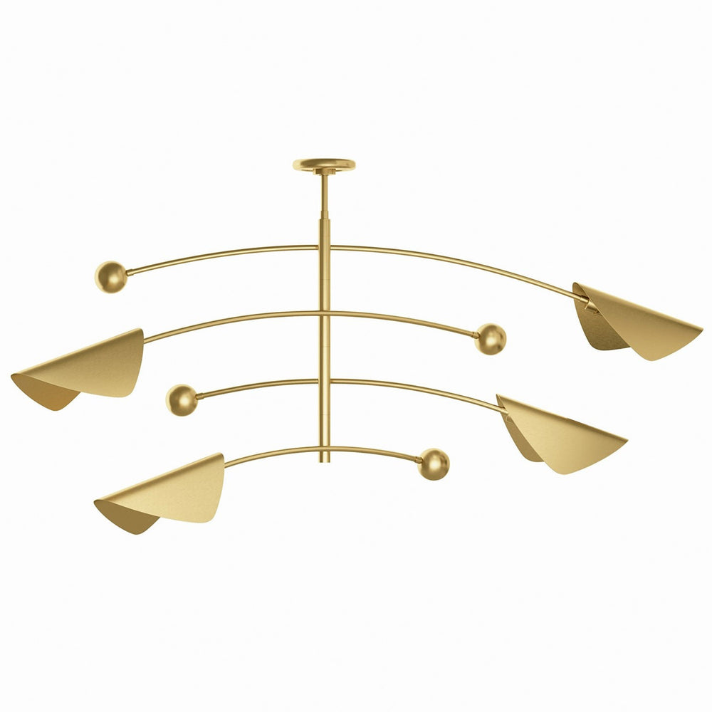 Eclipse Chandelier, Natural Brass-Lighting-High Fashion Home