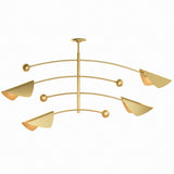 Eclipse Chandelier, Natural Brass