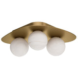 Rhoads Flush Mount, Natural Brass-Lighting-High Fashion Home