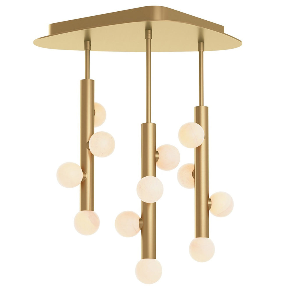 Rhoads Chandelier, Natural Brass-Lighting-High Fashion Home