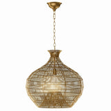 Cupola Metal Pendant, Brass-Lighting-High Fashion Home