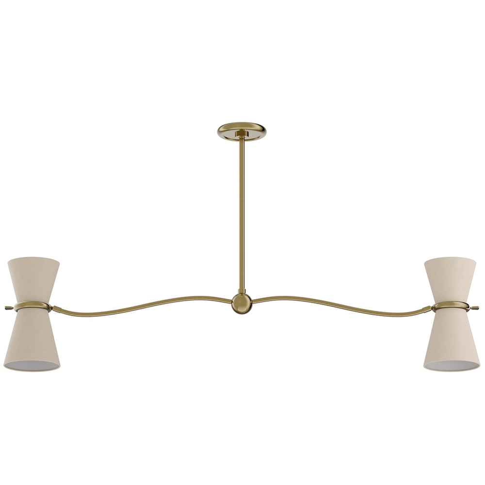 Gable Linear Chandelier, Oyster