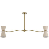 Gable Linear Chandelier, Oyster