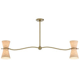 Gable Linear Chandelier, Oyster