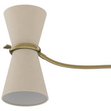 Gable Linear Chandelier, Oyster