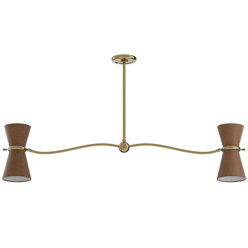 Gable Linear Chandelier, Russet