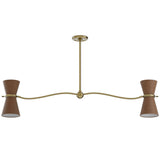 Gable Linear Chandelier, Russet