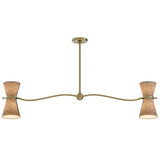 Gable Linear Chandelier, Storm Blue