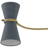 Gable Linear Chandelier, Storm Blue