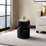 Pawn Shaped Stool, Black-Furniture - Benches-High Fashion Home
