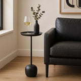 Metal Drink Table, Black
