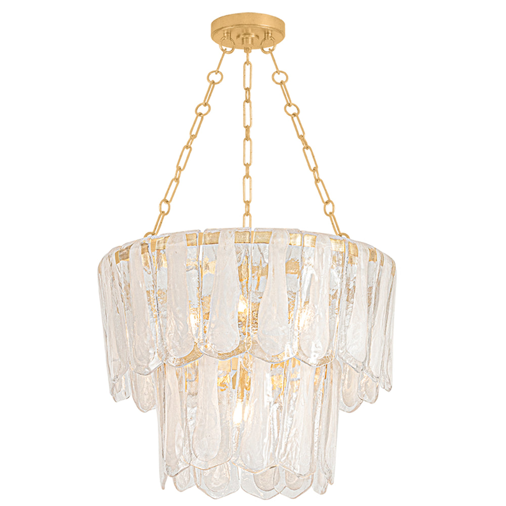 Tappan 5 Light Chandelier, Vintage Gold Leaf