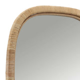 Rectangular Bamboo Mirror, Brown-Accessories-High Fashion Home