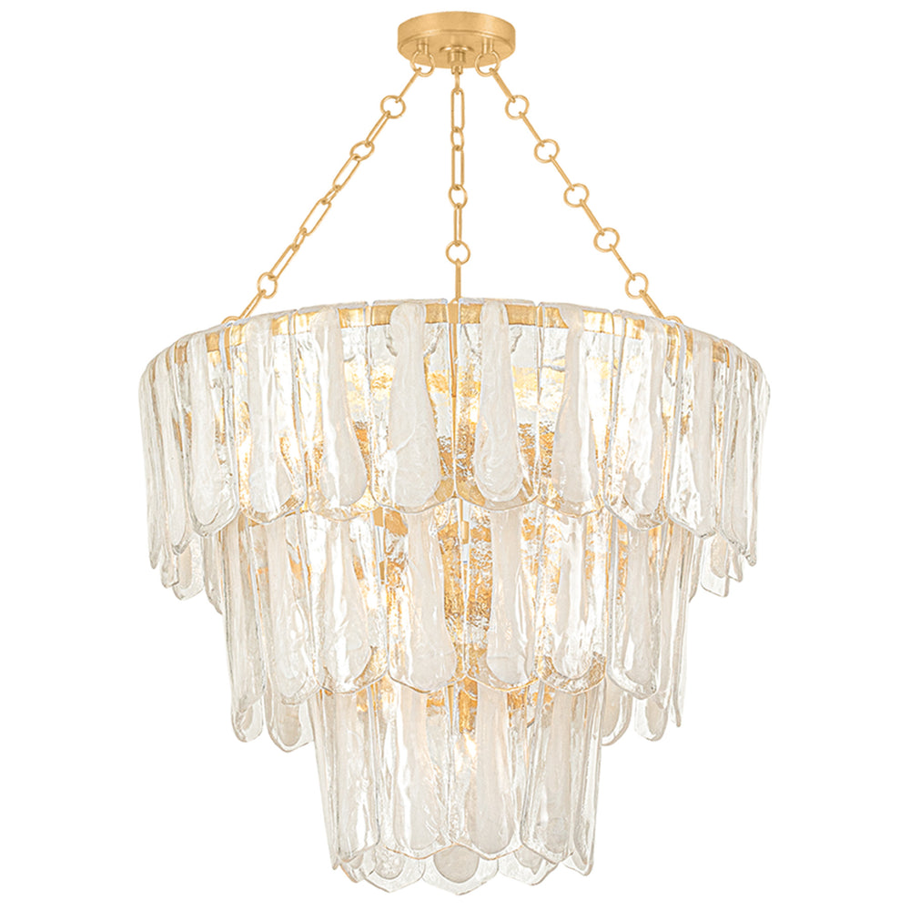 Tappan 13 Light Chandelier, Vintage Gold Leaf