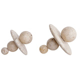 Quarried Stone Sculptures Set of 2, Natural