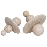 Quarried Stone Sculptures Set of 2, Natural
