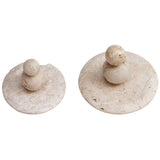 Quarried Stone Sculptures Set of 2, Natural